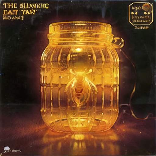 00291-861608014-An Album_Cover showing a glowing jar of honey on a kitchen table , dead bees sirrounding it.png